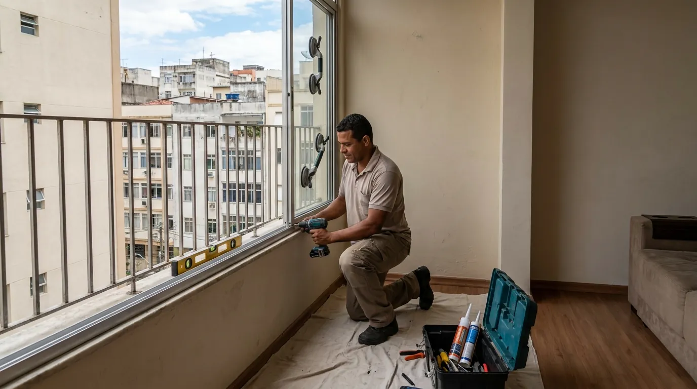 Sacada de Vidro para Apartamento em São Bernardo do Campo‑SP